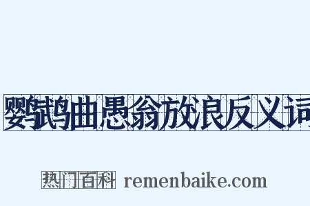 鹦鹉曲愚翁放浪反义词是什么意思的图片